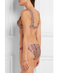 dunkelrotes Bikinioberteil mit Paisley-Muster von Zimmermann