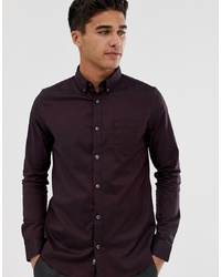 dunkelrotes Businesshemd von Burton Menswear