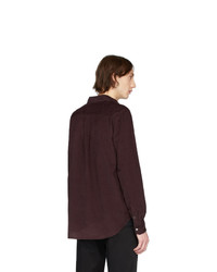 dunkelrotes Cordlangarmhemd von Norse Projects