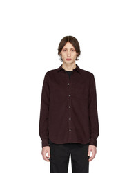 dunkelrotes Cordlangarmhemd von Norse Projects