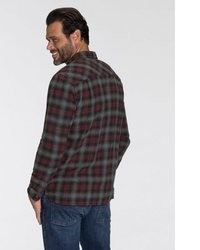 dunkelrotes Flanell Langarmhemd von mans world
