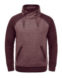 dunkelrotes Fleece-Sweatshirt von Jack & Jones