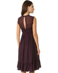 dunkelrotes Kleid von Cynthia Rowley