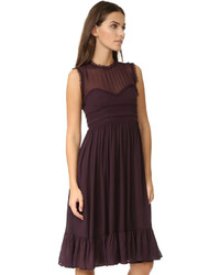 dunkelrotes Kleid von Cynthia Rowley