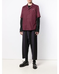 dunkelrotes Kurzarmhemd von Vivienne Westwood