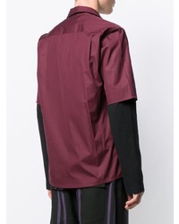 dunkelrotes Kurzarmhemd von Vivienne Westwood