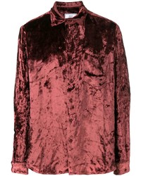 dunkelrotes Langarmhemd von Ami Paris