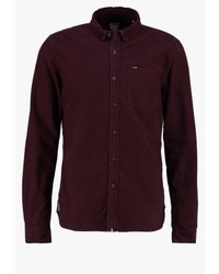 dunkelrotes Langarmhemd von Superdry