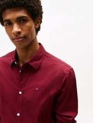 dunkelrotes Langarmhemd von Tommy Jeans