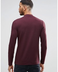 dunkelrotes Langarmshirt von Asos