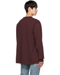 dunkelrotes Langarmshirt von John Elliott