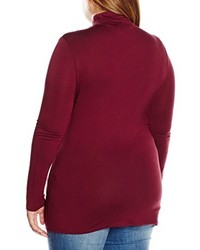 dunkelrotes Langarmshirt von New Look Curves