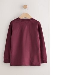 dunkelrotes Langarmshirt von next