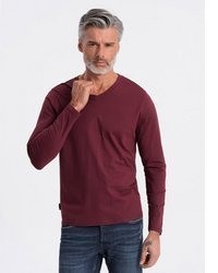 dunkelrotes Langarmshirt von OMBRE