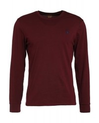 dunkelrotes Langarmshirt von Ralph Lauren