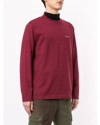 dunkelrotes Langarmshirt von Off Duty