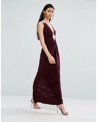 dunkelrotes Maxikleid von TFNC