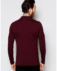 dunkelrotes Polohemd von Asos