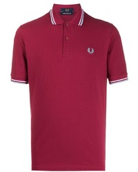 dunkelrotes Polohemd von Fred Perry