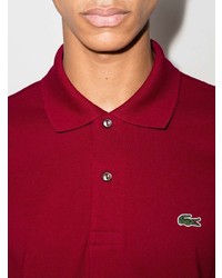 dunkelrotes Polohemd von Lacoste