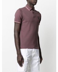 dunkelrotes Polohemd von Stone Island