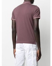 dunkelrotes Polohemd von Stone Island