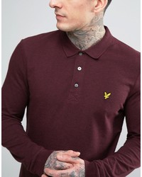 dunkelrotes Polohemd von Lyle & Scott