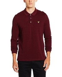 dunkelrotes Polohemd von Lyle & Scott