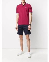 dunkelrotes Polohemd von Fred Perry