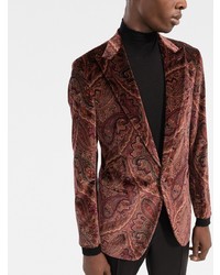 dunkelrotes Sakko mit Paisley-Muster von Etro