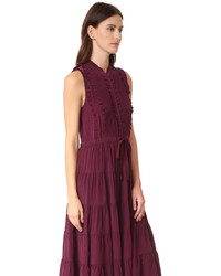 dunkelrotes Seidekleid von Ulla Johnson