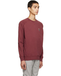 dunkelrotes Sweatshirt von MAISON KITSUNÉ