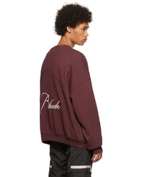 dunkelrotes Sweatshirt von Rhude