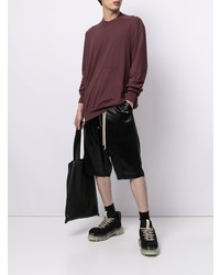 dunkelrotes Sweatshirt von Rick Owens DRKSHDW