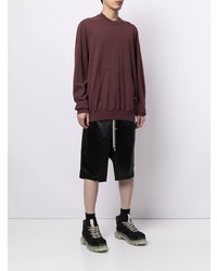 dunkelrotes Sweatshirt von Rick Owens DRKSHDW