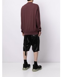 dunkelrotes Sweatshirt von Rick Owens DRKSHDW