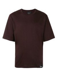 dunkelrotes T-Shirt mit einem Rundhalsausschnitt von 3.1 Phillip Lim