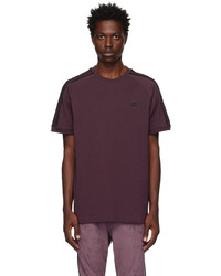 dunkelrotes T-Shirt mit einem Rundhalsausschnitt von adidas Originals