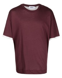 dunkelrotes T-Shirt mit einem Rundhalsausschnitt von Ambush