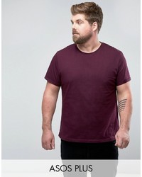 dunkelrotes T-Shirt mit einem Rundhalsausschnitt von Asos