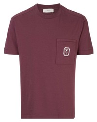 dunkelrotes T-Shirt mit einem Rundhalsausschnitt von Cerruti 1881