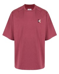 dunkelrotes T-Shirt mit einem Rundhalsausschnitt von Kenzo