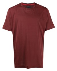 dunkelrotes T-Shirt mit einem Rundhalsausschnitt von Kiton