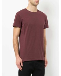 dunkelrotes T-Shirt mit einem Rundhalsausschnitt von Kent & Curwen