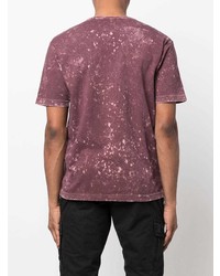 dunkelrotes T-Shirt mit einem Rundhalsausschnitt von Stone Island