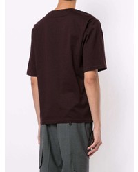 dunkelrotes T-Shirt mit einem Rundhalsausschnitt von 3.1 Phillip Lim