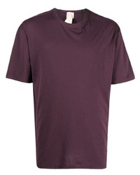 dunkelrotes T-Shirt mit einem Rundhalsausschnitt von Ten C