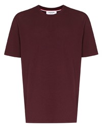 dunkelrotes T-Shirt mit einem Rundhalsausschnitt von Thom Browne