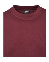 dunkelrotes T-Shirt mit einem Rundhalsausschnitt von Urban Classics