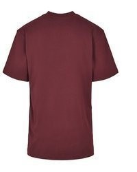 dunkelrotes T-Shirt mit einem Rundhalsausschnitt von Urban Classics